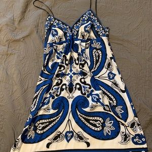 Silky blue dress sz 8...